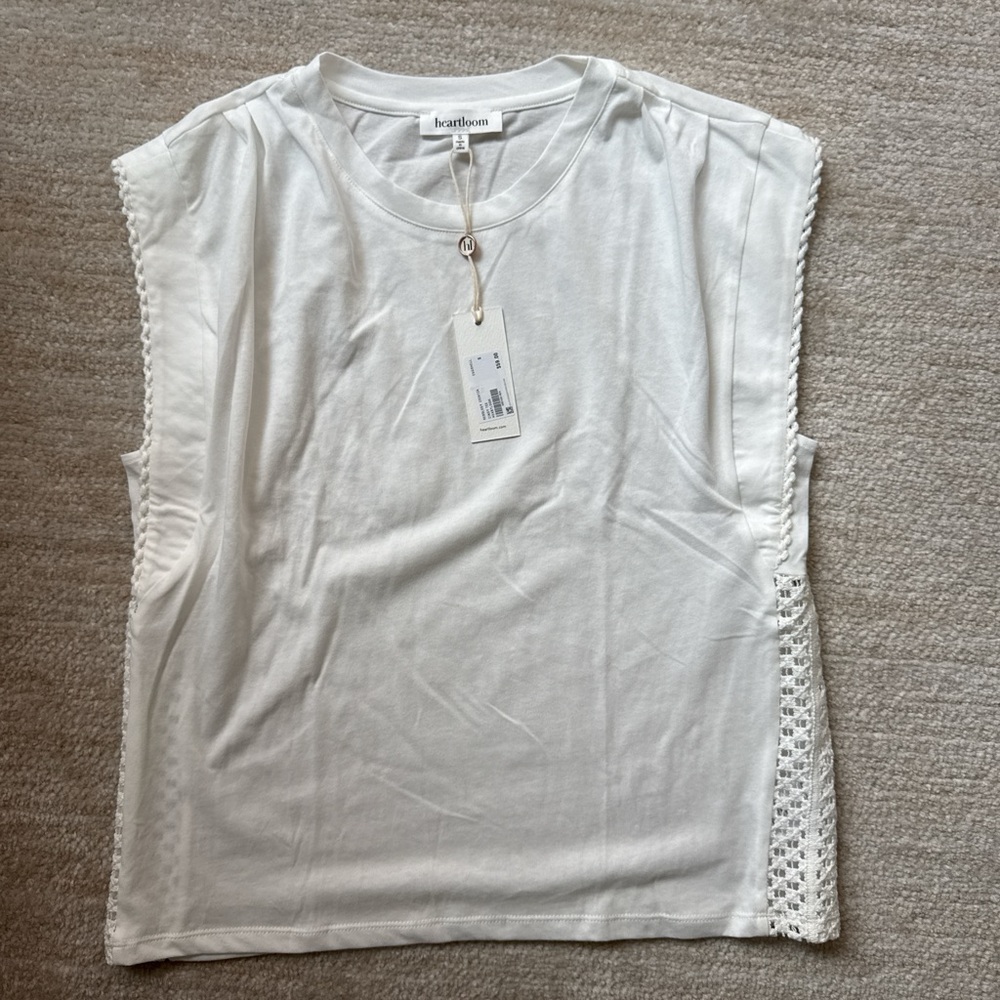 Heartloom White Shirt with Crochet!